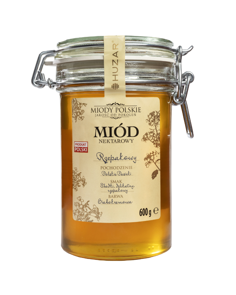 Miód polski rzepakowy 600g - obrazek 3
