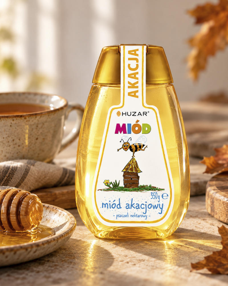 Miód akacjowy 350 g w opakowaniu PET